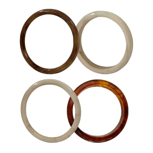 Zunetsutock Harz Armband | 4 Stück Bold Armband - Geometrisch Punk Schmuck Für Damen Arbeitsplatz Alltag Pendeln Date Zuhause Urlaub Geburtstag Treffen von Zunetsutock
