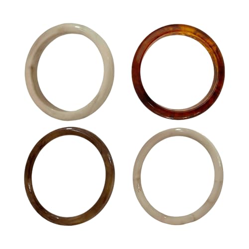 Zunetsutock Resin Bangles – Set of Four Bracelets Women's Wrist Jewelry | Fashionable Punk Resin Wristband with Lightweight Design, Chic Accessory, for Workplace Date Gatherings Travel Parties von Zunetsutock
