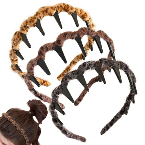 Zunetsutock Retro High Skull Stirnband - Dekorative Kopfaccessoires 3-teilig | Rutschfeste Reversible Retro Stirnbänder - Für Formelle Events Sport Cosplay Alltag Workouts Damen Mädchen von Zunetsutock