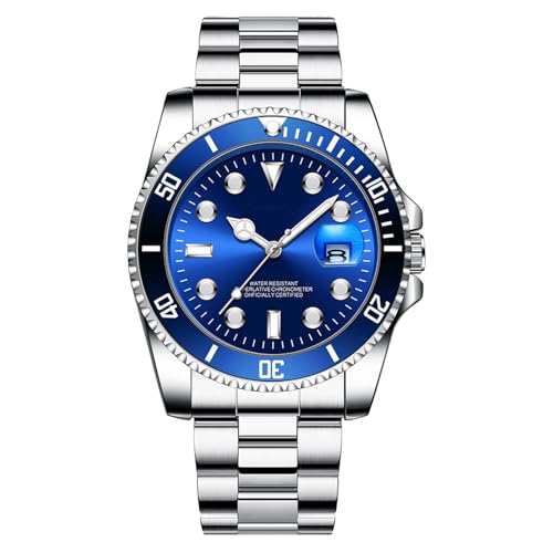 Zunetsutock Sucht Nach Männern - 42 Mm Stahlarmband, Wasserfeste Analoge Uhr | Luxus Mode Accessoire Mann Kleidung Abende Abend Besondere Anlässe von Zunetsutock