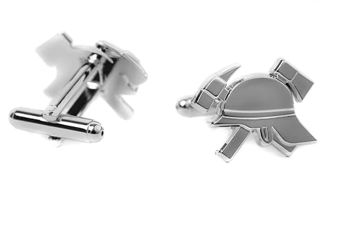 Manschettenknöpfe Hemdknöpfe Feuerwehr silberfarben von Zunftbedarfde