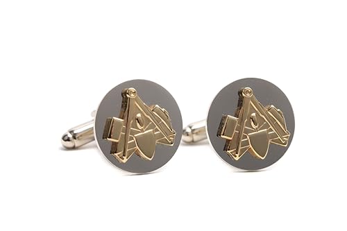 Zunftbedarfde Manschettenknöpfe Maurer (Paar) für Erwachsene Herren - Silber, Gold - Cufflinks von Zunftbedarfde