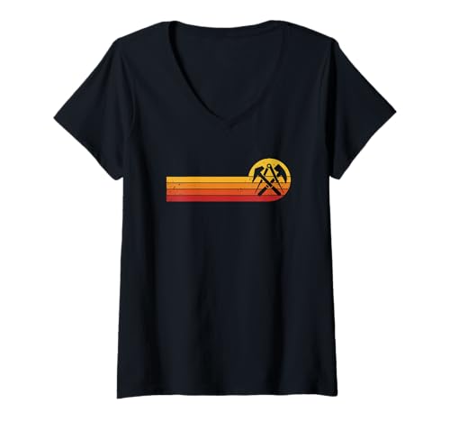 Damen Dachdecker Zunftzeichen Dachdeckermeister T-Shirt mit V-Ausschnitt Damen Dachdecker Zunftzeichen Dachdeckermeister T-Shirt mit V-Ausschnitt von Zunftzeichen Dachdecker Zubehör Geschenke