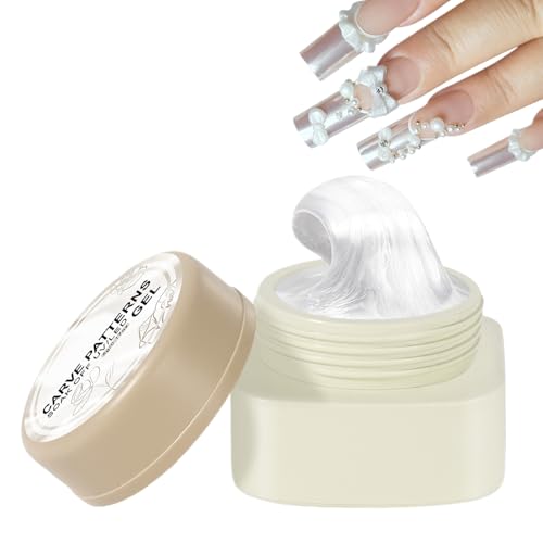 3D-Skulptur-Gel für Nägel – festes Gel, nicht klebend, weiß, 5 g | multifunktionales Maniküre-Zubehör für Salon und Zuhause, leicht trocknend, ideal für Relief-Nageldekorationen 3D-Skulptur-Gel für Nägel – festes Gel, nicht klebend, weiß, 5 g | multifunktionales Maniküre-Zubehör für Salon und Zuhause, leicht trocknend, ideal für Relief-Nageldekorationen von Zunishaone