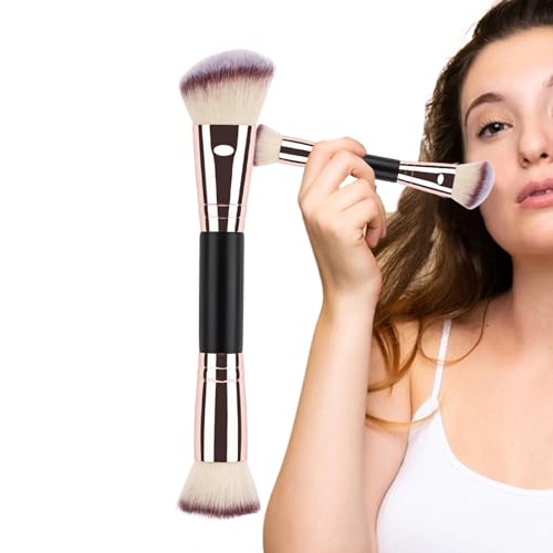 Foundation-Pinsel – Korrekturpinsel mit doppeltem Ende für flüssiges oder cremefarbenes Make-up, gleichmäßige und präzise Anwendung, weicher Puderpinsel, ideal für makellose Teint, kompakt und leicht von Zunishaone