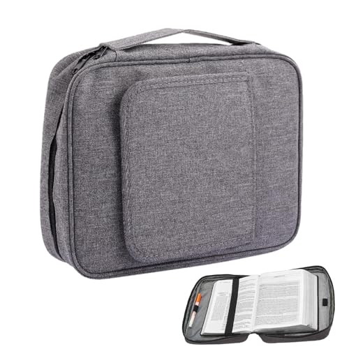 Große Bibel-Aufbewahrungstasche, schützende Buchhülle, Kirchen-Tablet-Hülle, wasserdichter Notizbuchhalter, Organizer, Reißverschluss-Griff, Tasche für Studium, Lesen, Reisen, Schreibmaterial von Zunishaone