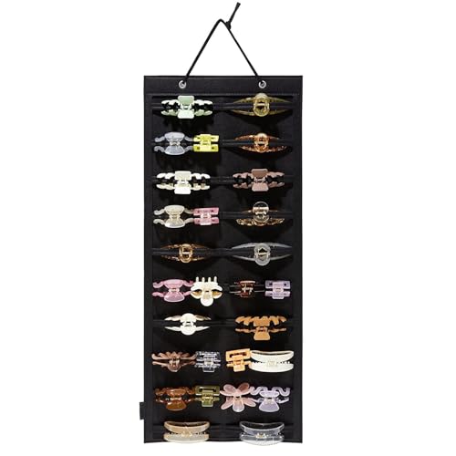Haarklauenspeicherung - Hanging Barrette Organizer Streifen, Wandhalterhalter | ßer Cliphalter Rack, Kiefer Bananen -Haarclip -Display Für Styling Station Vanity Organization Accessoires Setup von Zunishaone