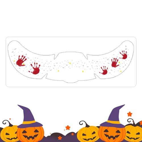 Halloween Gesichtsaufkleber – Selbstklebend Gruselig Lustig, Fasching Augen Aufkleber | Gesichtsticker, Deko, Horror Sticker Für Kinder Frauen Erwachsene Karneval Verkleidung Festival von Zunishaone