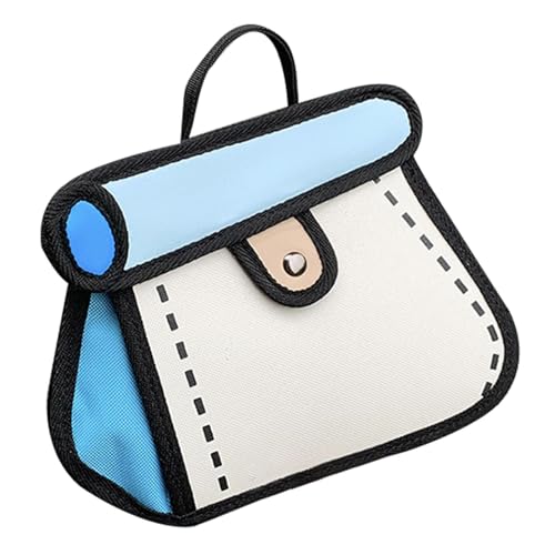 Schultertasche für Damen – 3D-Cartoon-Handtasche, 2D-Zeichnung | stilvolle optische Täuschung, leichtes Accessoire, auffälliges einzigartiges Design für tägliche Reisen, Party, Arbeit oder von Zunishaone