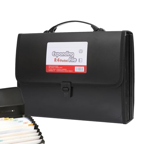 Zunishaone Expandierende -Mappe, tragbarer Dokumenten-Organizer | Buch-Magazin-Tasche mit 26 Taschen | Kalender, Planer, Taschen für von Zunishaone