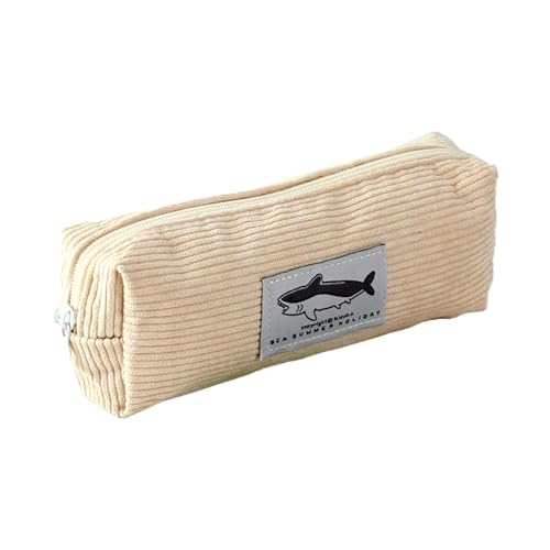 Zunishaone Federmäppchen aus Samt von Cibed: Aufbewahrungstasche mit Reißverschluss, elegantes und weiches Design, ideal für Schulbedarf, Schreibtisch und Reisen, Make-up-Tasche, beige, Consulte la von Zunishaone