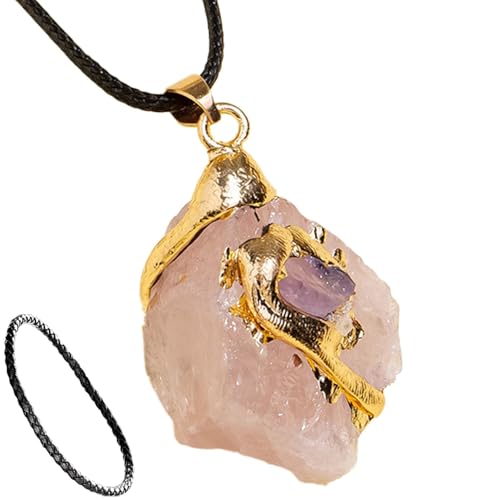 Zunishaone Roher Naturstein Anhänger für Damen | Anhänger aus Rohstein | Halskette mit Anhänger | Damen Halskette mit unregelmäßigem Amethyst Schmuck Zunishaone Roher Naturstein Anhänger für Damen | Anhänger aus Rohstein | Halskette mit Anhänger | Damen Halskette mit unregelmäßigem Amethyst Schmuck von Zunishaone