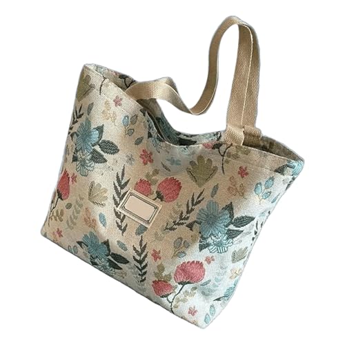 Ästhetische Leinwand Getötet Tasche Trendige Umhängetaschen Zum Einkaufen Strand Arbeitsreise Große Kapazität Trendy Tuchgeschenke Blumener Leinwand Getötet von Zuoeay