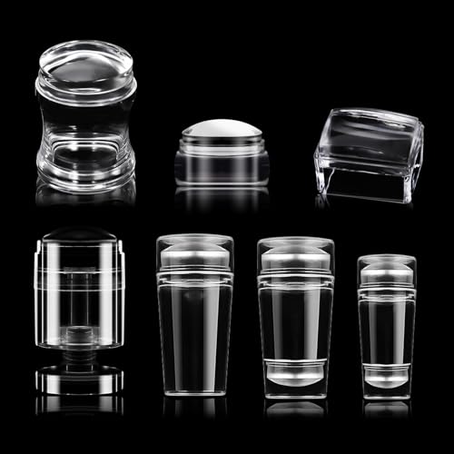 Clear Silicon French Nails Art Stamper Set Mit Schaber Sichtbares Körpergelee Stempel Für Nägel Art Manicure Designs Nagelstempel Kit von Zuoeay