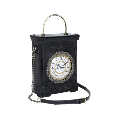 Crossbody Bag Neuheit Clock Form Geldbörsen Für Damen Toted Handtaschen Umhängetaschen PU Leder Messengers Taschen Geschenke Leder Crossbody Handtasche von Zuoeay