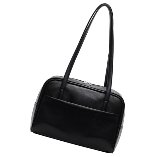 Damen Große Kapazität Umhängetasche PU Leder Achselstil Koreanische Stile Achselhöhle Retro Handtaschen Reißverschlüsse Satchel Frauen Achselhaut Koreanische Stile Handtasche All Matching Satchel von Zuoeay