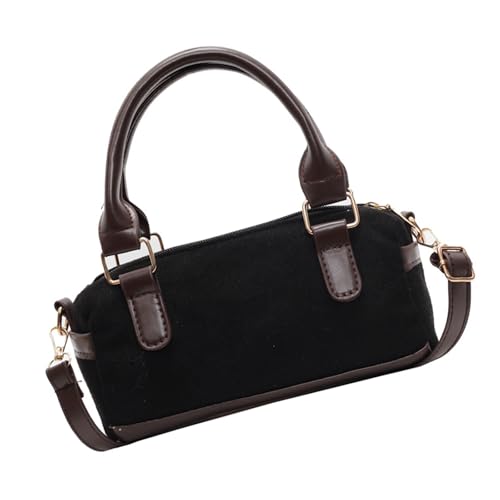 Damen PU Leder Schulterbeteiligte Vintage Top Modische Büro Slouchy Taschen Satchel Handtasche Retro Top Grifftasche von Zuoeay