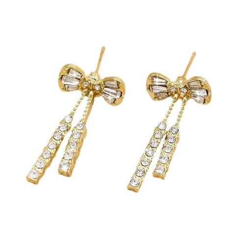 Einzigartige Bowknot Ohrringe Bowknot Drop Party Schmuckzubehör Accessoire Ohr Drops Legierungstextur Für Partys Und Tägliche Verschleißerklärung von Zuoeay