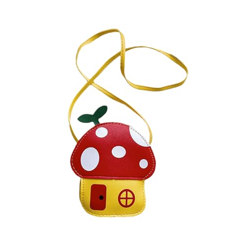 Einzigartige Mädchen Pilzform Kleine Umhängetasche Mit Reißverschluss PU Leder Reisebeutel Telefon Geldbeutel Spaß Designs Mädchenhandtasche von Zuoeay
