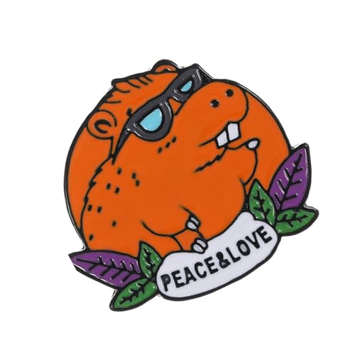 Elegante Capybaras Lapel Pin Handgefertigte Tierbrosche Stylish Corsage Badge Fashion Accessoire Für Partys Und Abendessen Kleidung Accessoire Pin von Zuoeay
