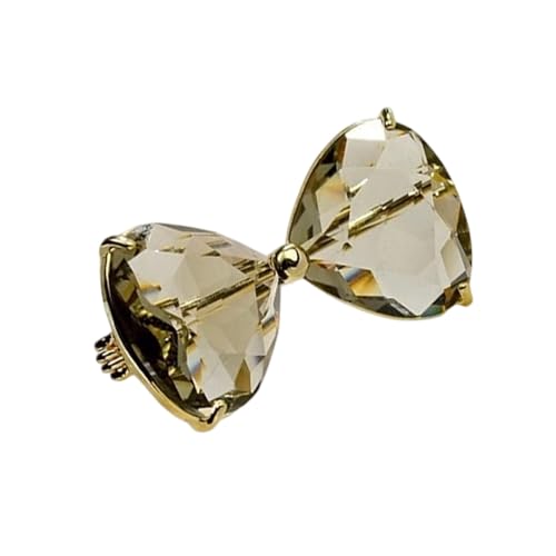 Elegante Kristalle Bowknot Brosche Legierung Schmuck Für Eine Formelle Veranstaltung Sicherer Pin Bequemer Zubehör Formelles Anlass von Zuoeay