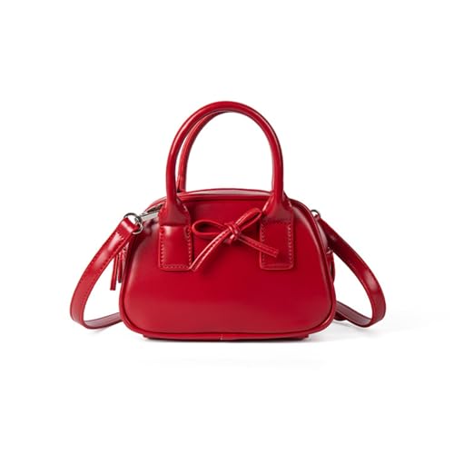 Elegante PU Leder Umhängetasche Mit Bögen Detaillierter Satchel Handtasche Crossbody Geldbörse Für Ästhetische Modeliebhaber Trendige Frauentasche von Zuoeay
