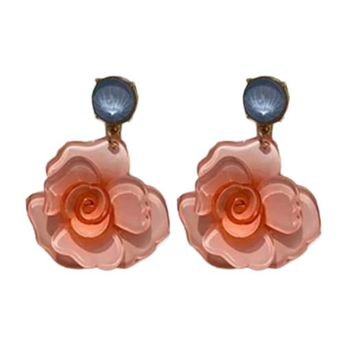 Elegante Rosenblume Dangle Ohrringe Verführerischer Blumenentropfen Schmuck Attraktive Daumen Ohrstollen Für Tägliche Verschleiß Verschleiß Nacht von Zuoeay