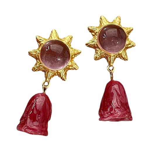 Elegante Sonnenblumenschmerzen Mit Kristallen Stilvolle Rose Anhänger Ohrringe Juwely Mode Accessoires Für Den Täglichen Gebrauch Kristallschstene von Zuoeay
