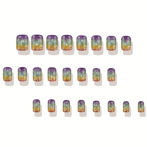 Feiern Sie Patrick's Day Press Auf Nägeln Mit Regenbogenschamrock Glitzernder Kurzer Platz Auf Nägeln Für Frauen Mädchen Trendy Nagelkunst Für Frauen von Zuoeay