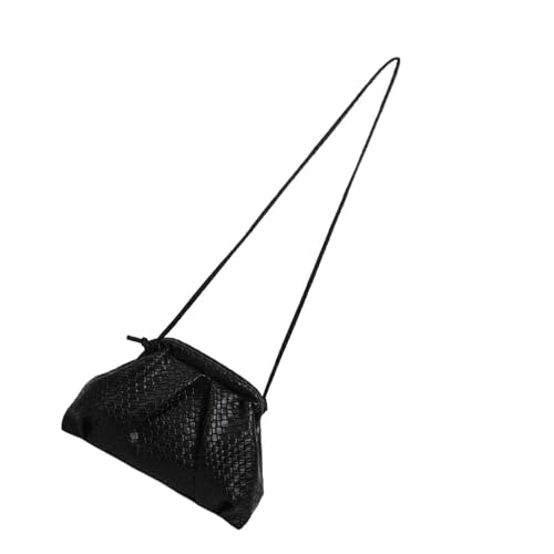 Feste Farb Umhängetasche Verschleiß Resistente PU Crossbody Taschen Achselhalterung Mehrere Fächer Bequeme Trage Elegant Gewebter Crossbody Geldbörse von Zuoeay