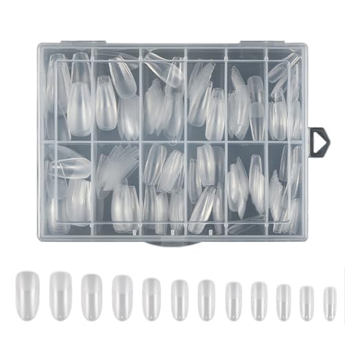 Gefälschte Nägel Künstlicher Acrylmatte Voll Cover Tipps 240pcs Falsche Maniküre Kits Für Frauen Mädchen Künstlicher Acrylnagel von Zuoeay