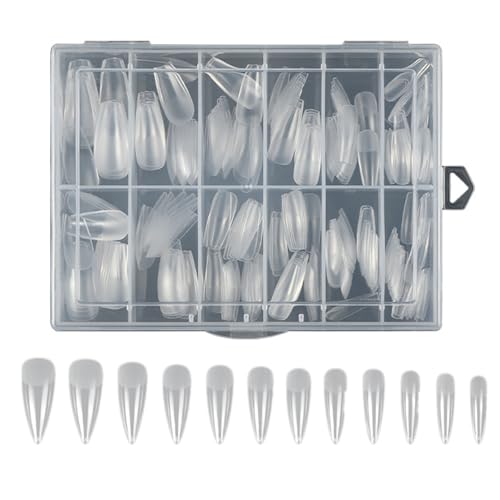 Gefälschte Nägel Künstlicher Acrylmatte Voll Cover Tipps 240pcs Falsche Maniküre Kits Für Frauen Mädchen Künstlicher Acrylnagel von Zuoeay