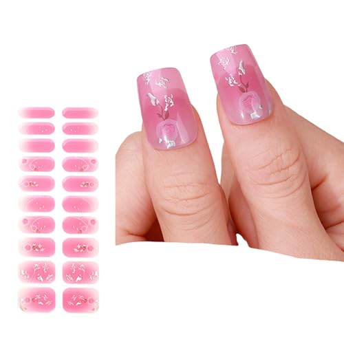 Gele Nails Aufkleber Polnische Streifen Maniküre Nagelschlappen Halbwurst Nagelstreifen Für Frau Mädchen Halbkurrisch von Zuoeay
