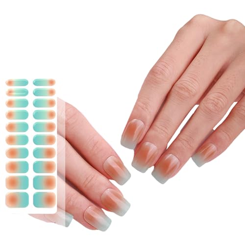 Gele Nails Aufkleber Polnische Streifen Maniküre Nagelschlappen Halbwurst Nagelstreifen Für Frau Mädchen Halbkurrisch von Zuoeay