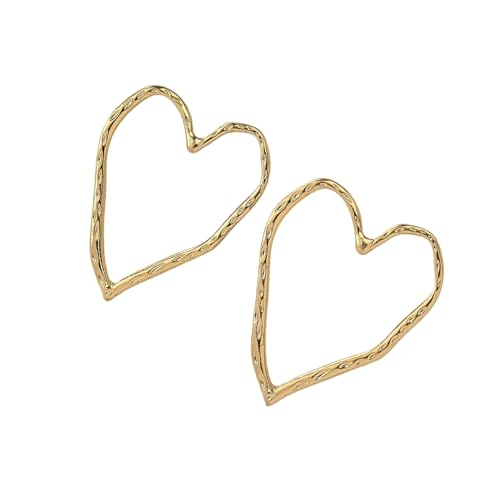 Herzohrringe Hohlohrstolme Herzschmuck Casual Studs Legierungstextur Geeignet Für Modische Teenager Die Trendige Frauen Ohrringe Präsentieren von Zuoeay