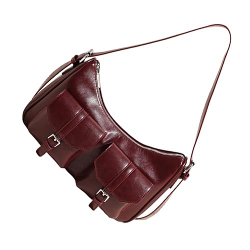 Korean Styles Umhängetasche Retro Crossbody PU Leder Achselhirp von Zuoeay