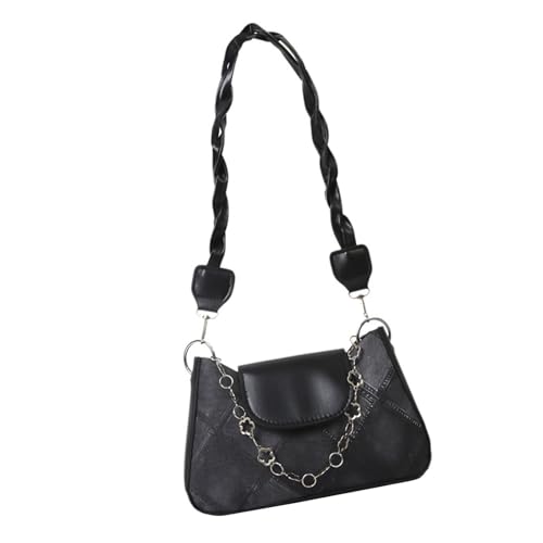 Koreanische Stile Einfache Kette Top Quadratische Handtasche Für Modische Frauen Geflochtene Gurt Umhängetasche PU Leder Geldbeutel Koreanische Mode Umhängetasche von Zuoeay
