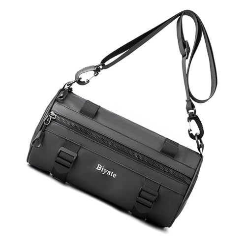 Männlicher Umhängetasche Mann Crossbody Nylon Runde Zylindrische Rucksack Brust Trendy Messengers Für Alltägliche Mann Brust Runde Zylindrische Fashion Schulter Crossbody von Zuoeay