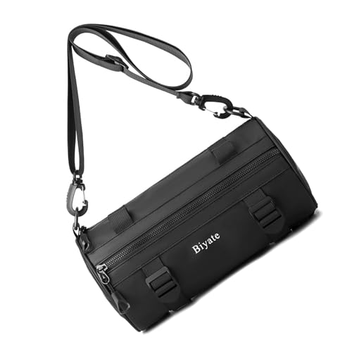 Männlicher Umhängetasche Mann Crossbody Nylon Runde Zylindrische Rucksack Brust Trendy Messengers Für Alltägliche Mann Brust Runde Zylindrische Fashion Schulter Crossbody von Zuoeay