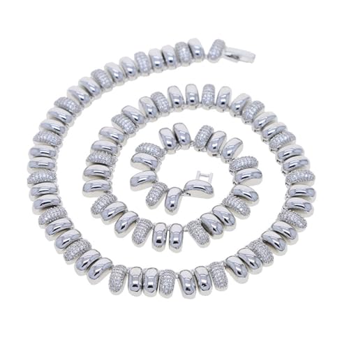 Mehrzweckgold/Silber Zirkon Halskette Für Frauen Verstärken Stile Und Charme Mit Robusten Messingmaterialien Zirkonia Trendy Accessoires von Zuoeay