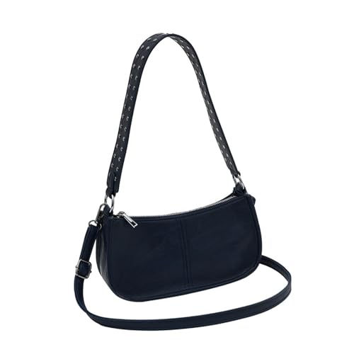 Modische 90er Jahre Stile Frauen Nieten Besorgt Crossbody Bag PU Leder Kleine Schultertasche Handtasche Mit Abnehmbarem Riemen Frauen Geldbeutel von Zuoeay