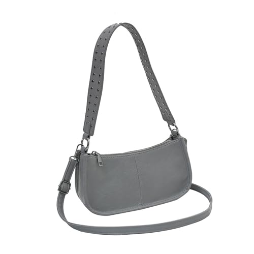 Modische 90er Jahre Stile Frauen Nieten Besorgt Crossbody Bag PU Leder Kleine Schultertasche Handtasche Mit Abnehmbarem Riemen Frauen Geldbeutel von Zuoeay