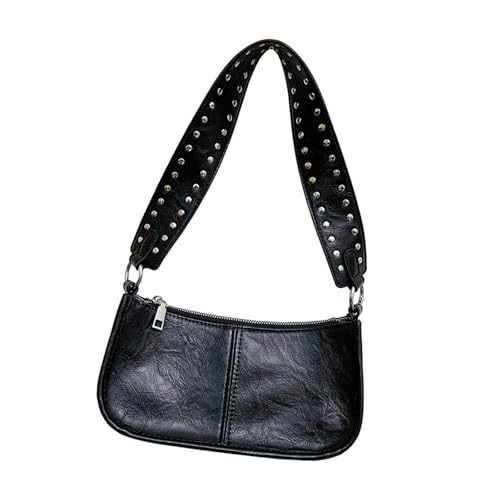 Modische 90er Jahre Stile Frauen Nieten Besorgt Crossbody Bag PU Leder Kleine Schultertasche Handtasche Mit Abnehmbarem Riemen Frauen Geldbeutel von Zuoeay