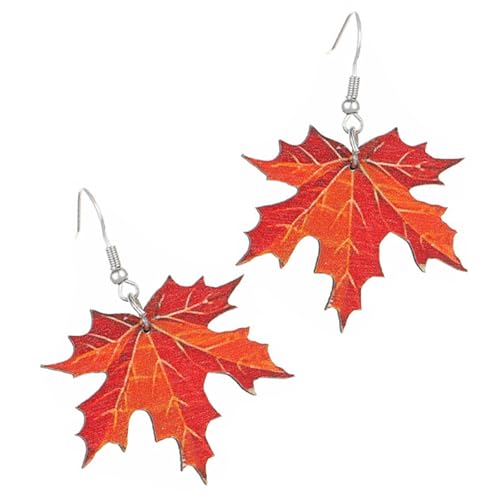 Multifauntal Ahornblattohrringe Pflanzenschmuck Für Passende Abendkleiderpartys Hochzeiten Und Lässige Outfits Herbstschmuck von Zuoeay