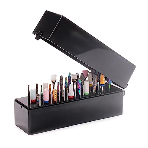 Nagelbohrer Bit Organizer Ständer Maniküre Werkzeug 30/48 Löcher Art Drill Aufbewahrungsbox Schleifpolierkopf Bithalter Nagelständer von Zuoeay