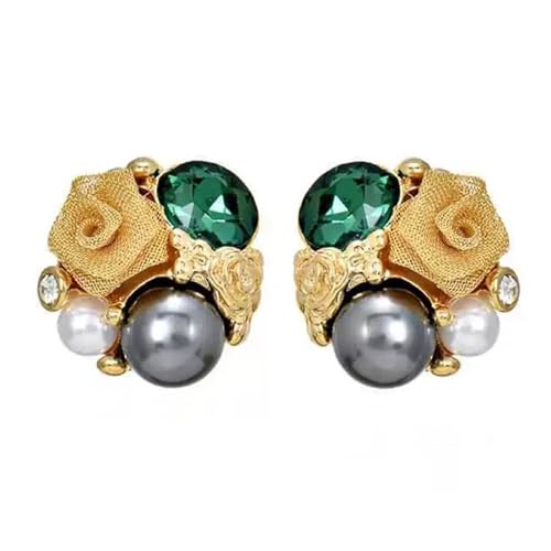 Praktische Rosenkristallohrringe Weibliche Schmuck Mode Accessoires Legierung Textur Elegante Perlen Ohrring Für Jeden Anlass Rosenkristallohrringe von Zuoeay