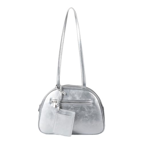 Raffinierte Farbige Glänzende PU Leder Sättel Handtasche Für Lässige Und Einkaufen Kleine Umhängetasche Unterarm Geldbörse PU Leder Achselstasche von Zuoeay