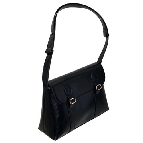 Retro Crossbody Bag PU Leder Schulterbeteiligte Satchel Mit Verstellbarem Riemen Für Mode Enthusiasten Und Kunstliebhaber Mode Satchel von Zuoeay