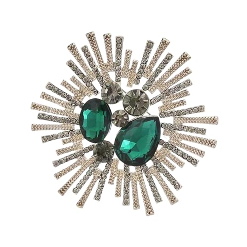 Retro Moderne Kristall Brosche Für Frauen Luxus Strasssteine ​​Baroques Design Multi Purpose Leichtgewicht von Zuoeay