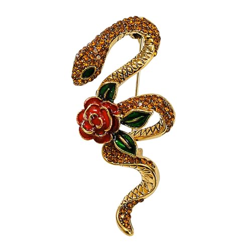 Retro Schlangenbroschen Mit Strasssteinen Einzigartige Tierdesigns Brosche Für Frauen Und Männer Perfekt Für Partys Oder Office Oriental Snake Brosche von Zuoeay
